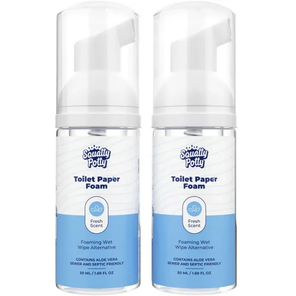 TOILET PAPER FOAM INSTANT WET WIPE 2 PACK
